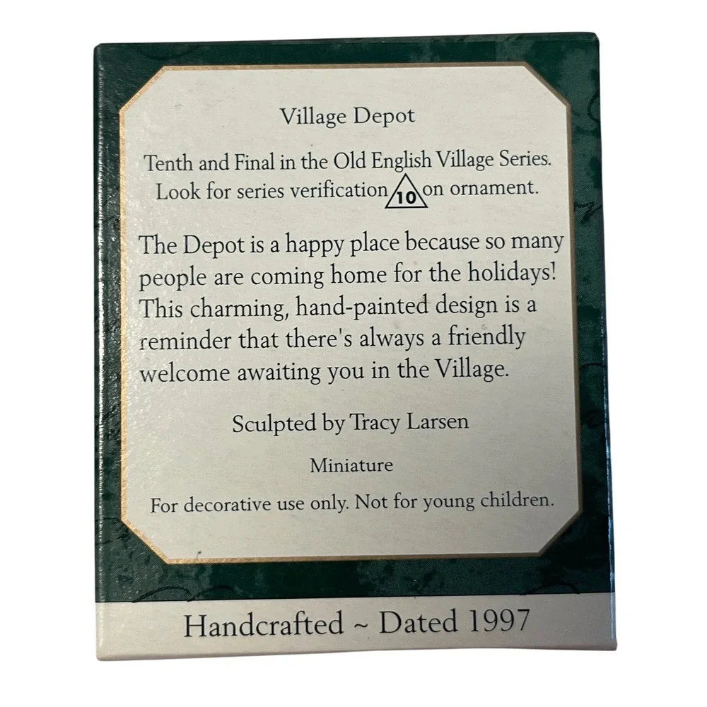 Hallmark Keepsake Ornament‎ 1997 Old English Village Depot Miniature QXM4242